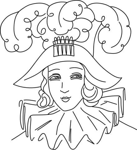 High Calotte Or Crown Coloring Page